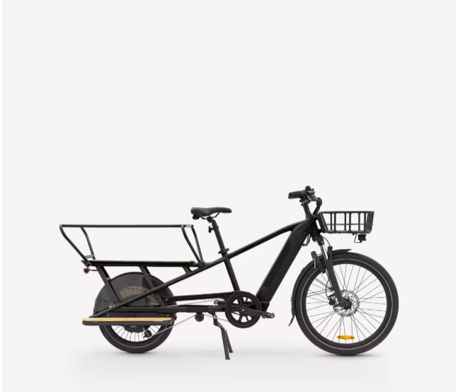 Vélo cargo électrique longtail BTWIN R500E